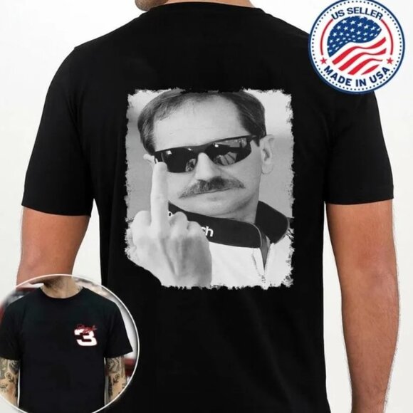 Dale Earnhardt middle finger T-Shirt, Funny Dale Earnhardt T-Shirt - Picture 1 of 1